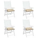 vidaXL Palletkussens 4 st 50x50x7 cm oxford stof beige