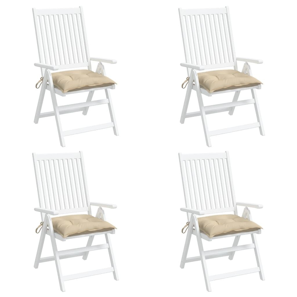 vidaXL Palletkussens 4 st 50x50x7 cm oxford stof beige