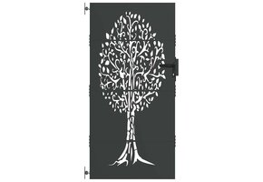 VidaXL Tuinpoort Zwart 85x200cm - 55% Korting!