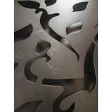 vidaXL Tuinpoort 85 x 200 cm Poedergecoat staal Zwart Vergrendelbaar