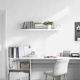 vidaXL Wandschap zwevend 120x23,5x3,8 cm MDF hoogglans wit