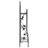 vidaXL Plantenrek 3-laags 52x28x128 cm ijzer zwart