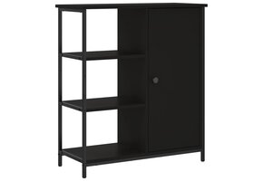 Dressoir 70x30x80 cm Bewerkt Hout Zwart - 34% Korting!