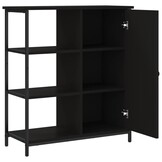 vidaXL Dressoir 70x30x80 cm bewerkt hout zwart