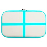 vidaXL Gymnastiekmat met pomp opblaasbaar 60x100x10 cm PVC groen