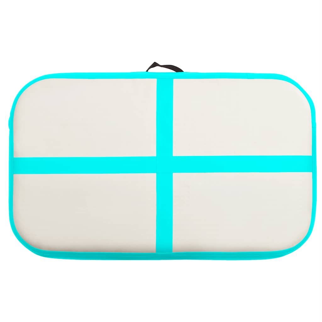 vidaXL Gymnastiekmat met pomp opblaasbaar 60x100x10 cm PVC groen