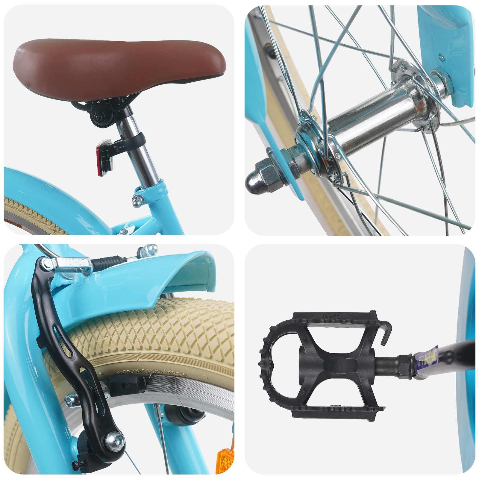 vidaXL Kinderfiets 22 Inch voor 7-12 jaar oud Lichtblauw