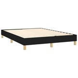 vidaXL Boxspring bed stof zwart 140x190 cm