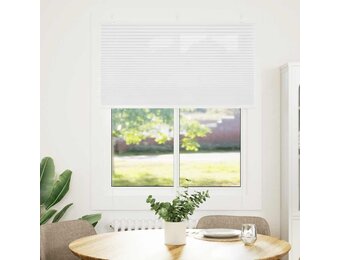 vidaXL Plissé rolgordijn 105x150 cm stofbreedte 104,4cm polyester wit