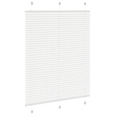 vidaXL Plissé rolgordijn 105x150 cm stofbreedte 104,4cm polyester wit