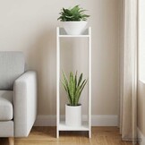 vidaXL Plantenstandaard Wit 30 x 30 x 100 cm Bewerkt hout