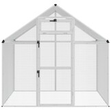 vidaXL Vogelkooi Zilverkleurig 181,5 x 112,5 x 173,5 cm