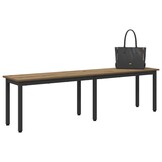vidaXL Bank Artisanaal eiken 160 x 35 x 45 cm Bewerkt hout