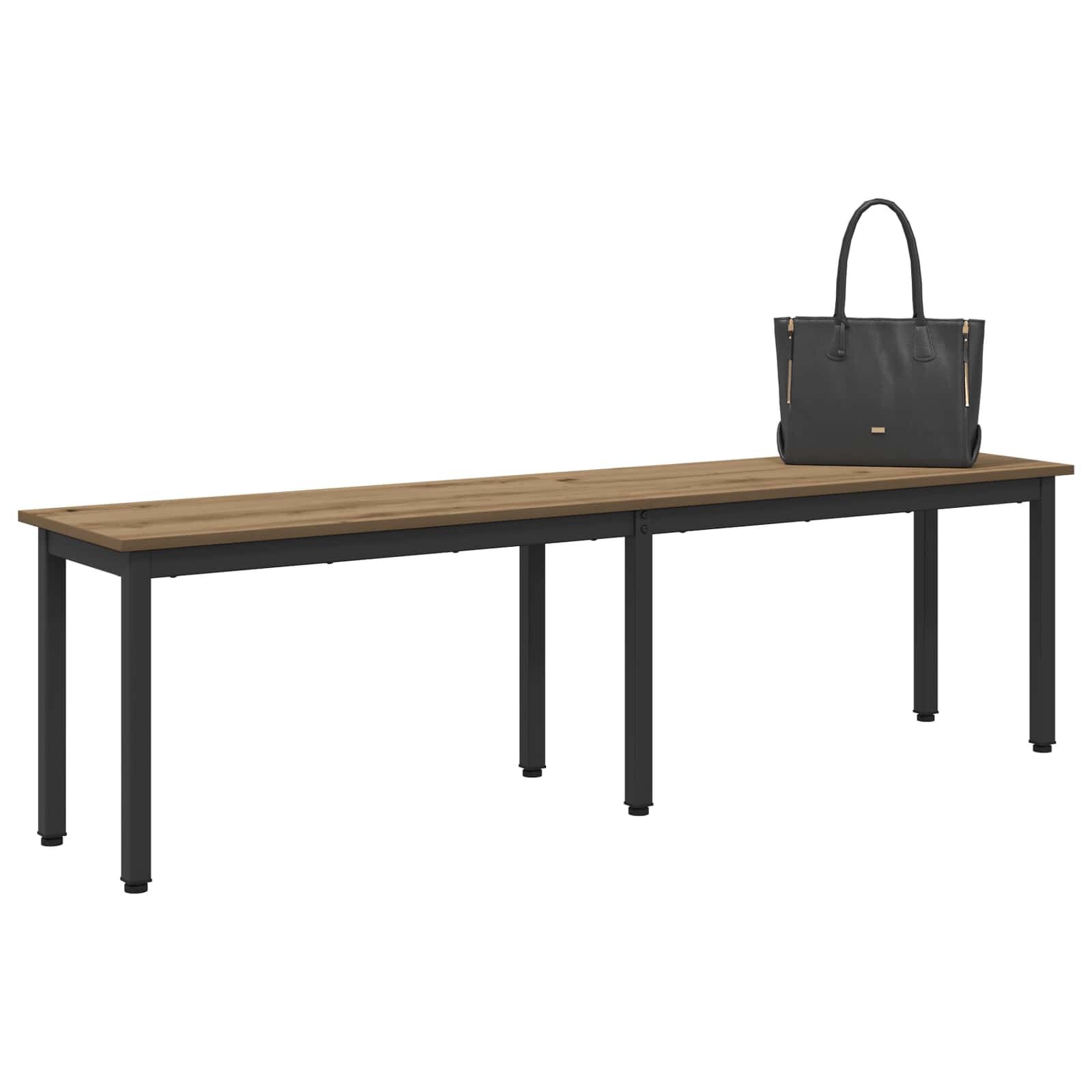 vidaXL Bank Artisanaal eiken 160 x 35 x 45 cm Bewerkt hout