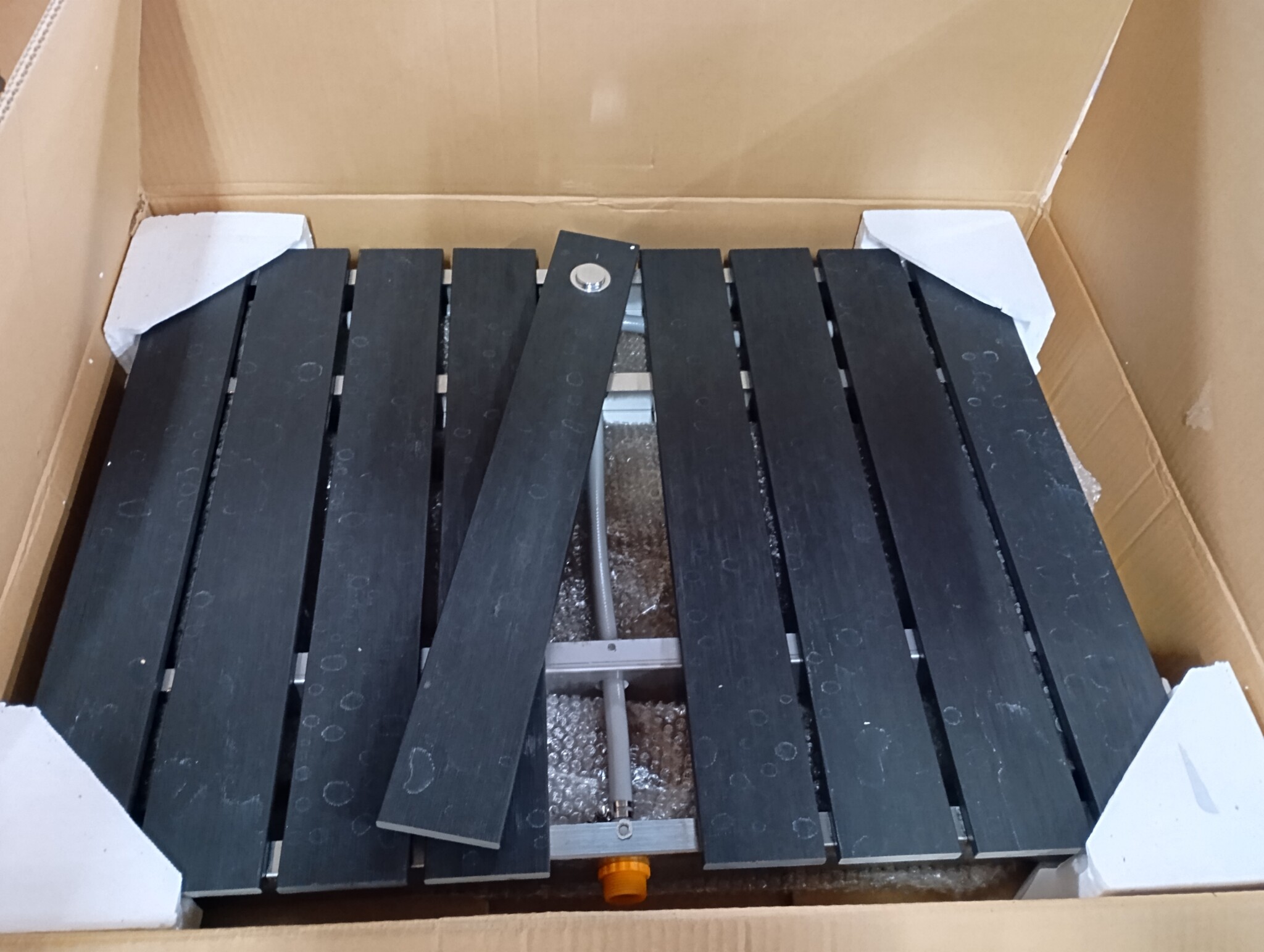 vidaXL Tuin vloershower WPC en RVS 201 Antraciet