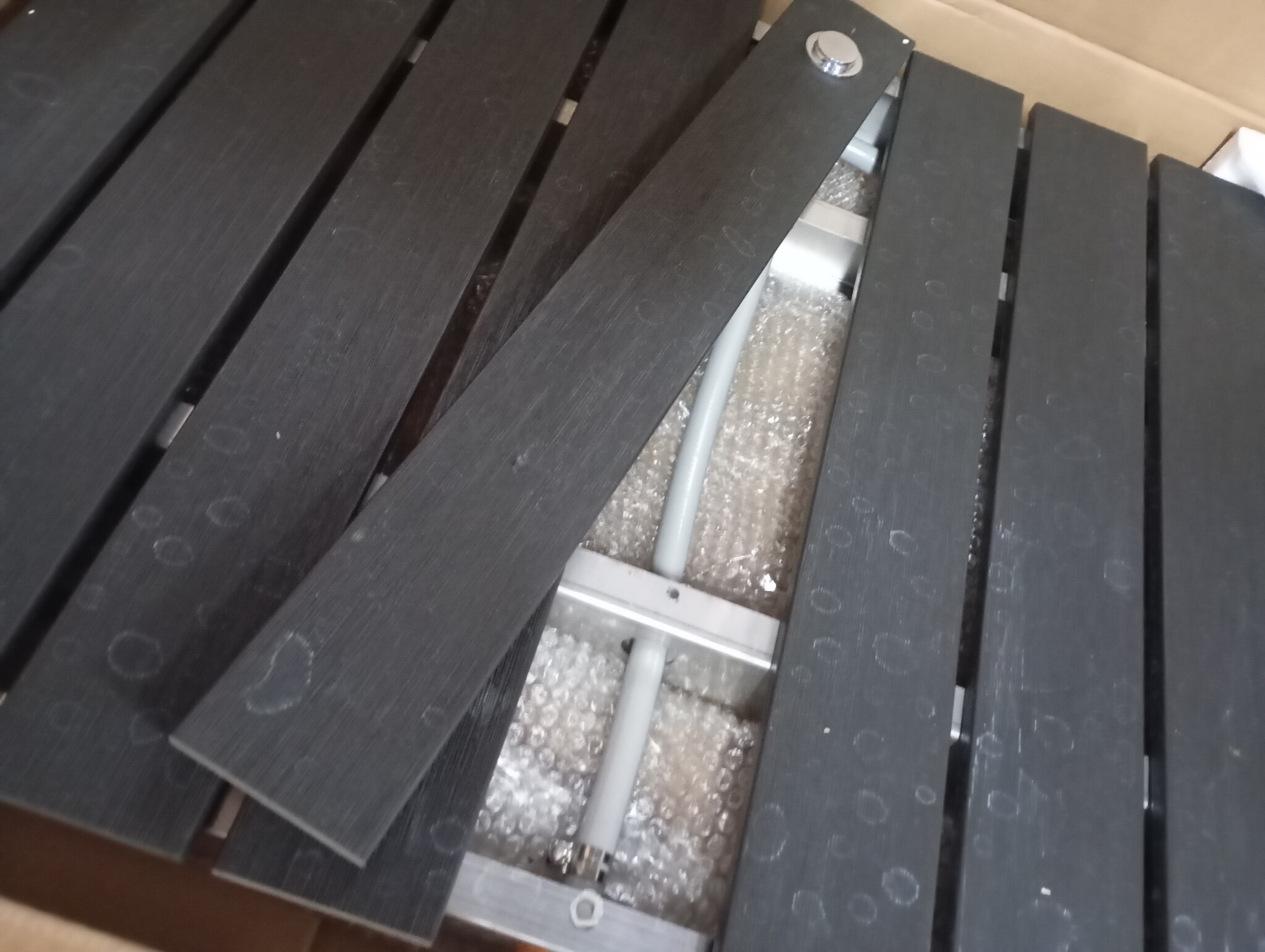 vidaXL Tuin vloershower WPC en RVS 201 Antraciet