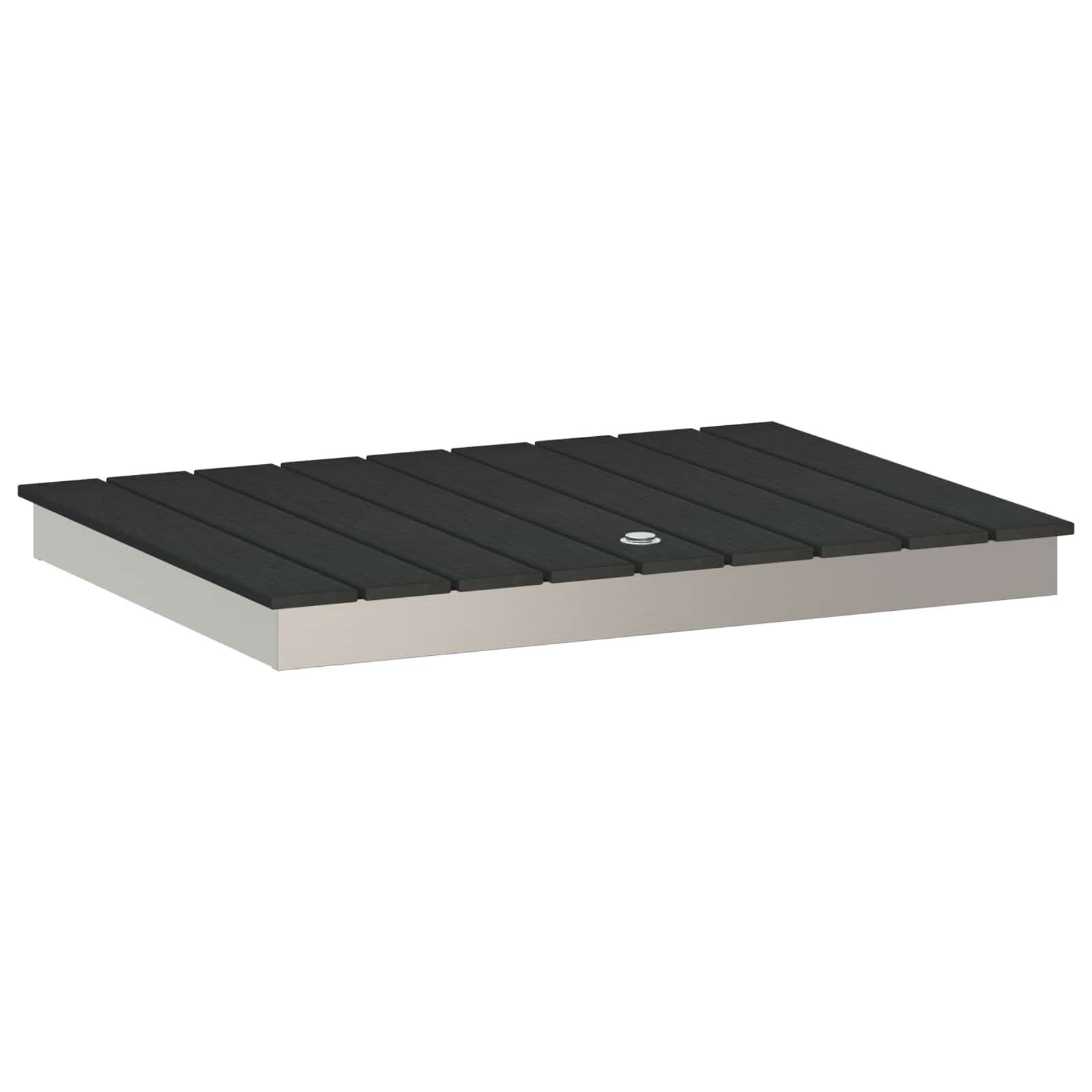 vidaXL Tuin vloershower WPC en RVS 201 Antraciet