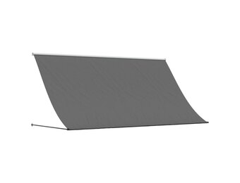 vidaXL Luifel uittrekbaar 300x150 cm stof en staal antracietkleurig