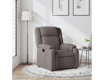 vidaXL Fauteuil verstelbaar stof taupe