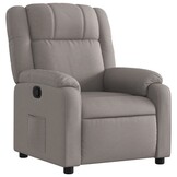vidaXL Fauteuil verstelbaar stof taupe