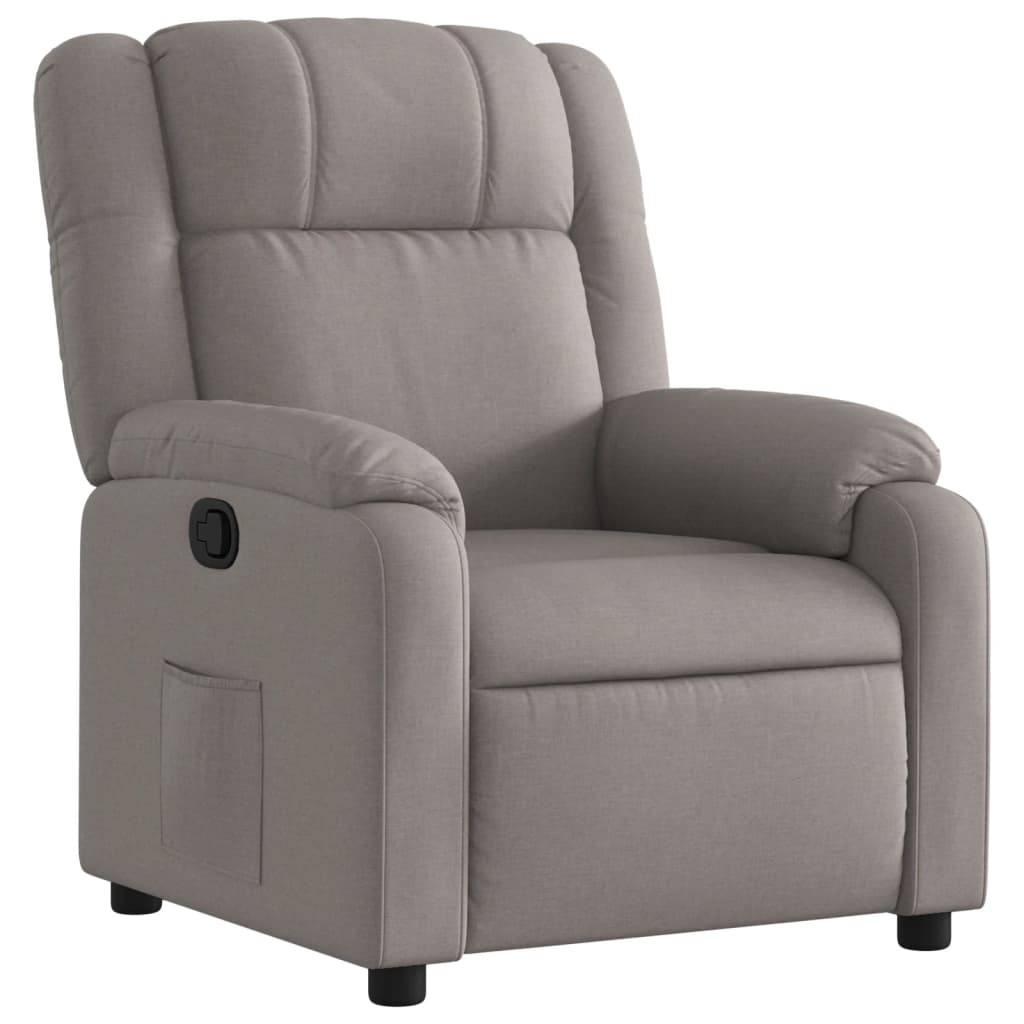vidaXL Fauteuil verstelbaar stof taupe