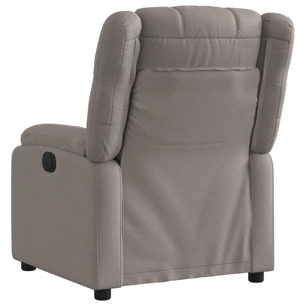 vidaXL Fauteuil verstelbaar stof taupe