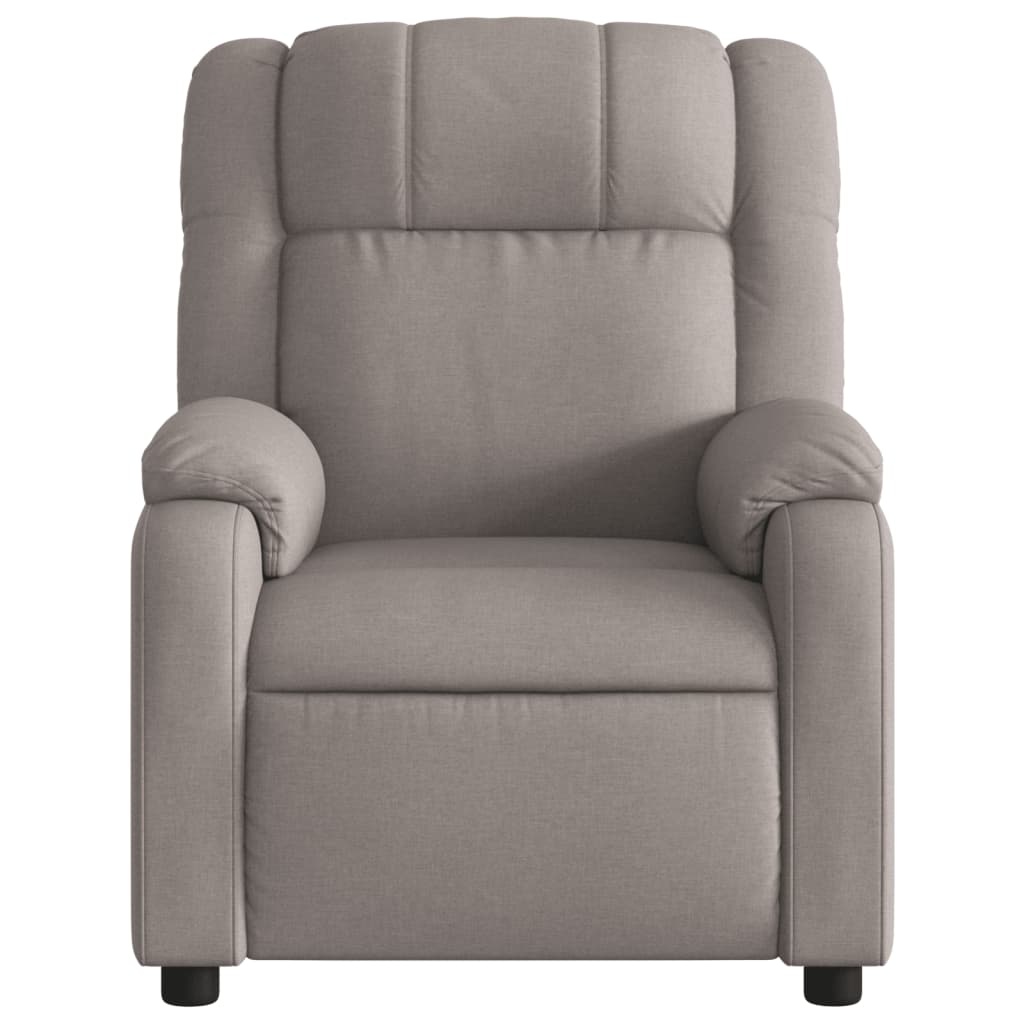 vidaXL Fauteuil verstelbaar stof taupe