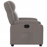 vidaXL Fauteuil verstelbaar stof taupe