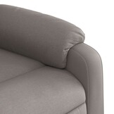 vidaXL Fauteuil verstelbaar stof taupe