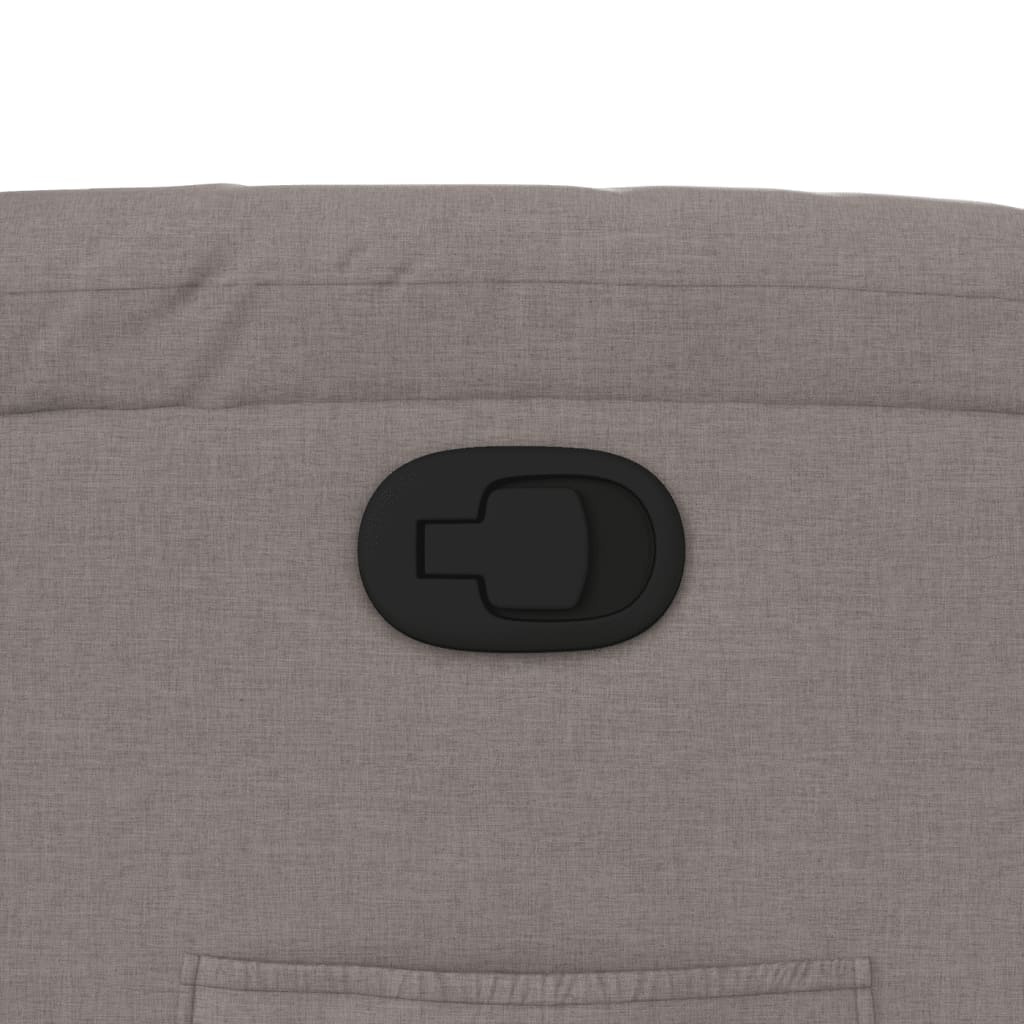 vidaXL Fauteuil verstelbaar stof taupe