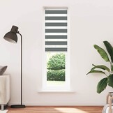 vidaXL Zebra rolgordijn 65x200 cm stofbreedte 60,9 cm donkergrijs