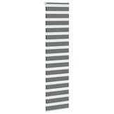 vidaXL Zebra rolgordijn 65x200 cm stofbreedte 60,9 cm donkergrijs