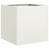 vidaXL Plantenbak 40x40x40 cm koudgewalst staal wit
