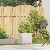 vidaXL Plantenbak 40x40x40 cm koudgewalst staal wit