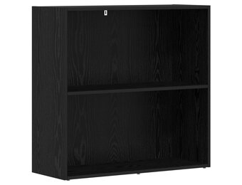 vidaXL Boekenkast 80 x 30 x 76,5 cm Bewerkt hout Zwart Eiken