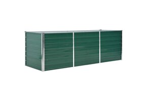 Verhoogde Plantenbak Staal Groen 240x80x77 cm - 34% Korting!