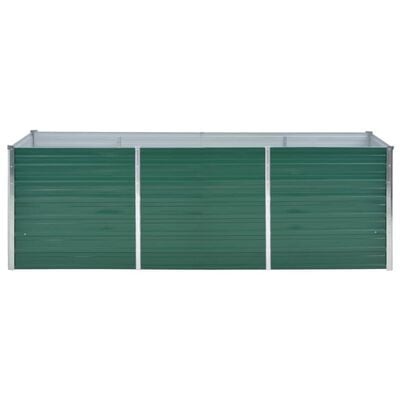 vidaXL Plantenbak verhoogd 240x80x77 cm gegalvaniseerd staal groen