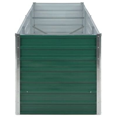 vidaXL Plantenbak verhoogd 240x80x77 cm gegalvaniseerd staal groen