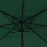 vidaXL Tuinparasol 295 x 295 x 245 cm Polyester en staal Groen