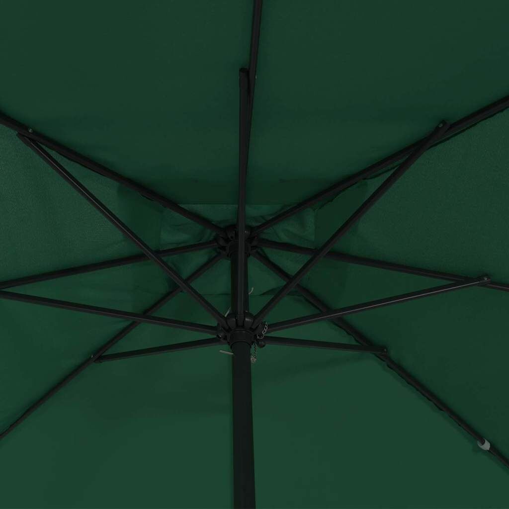 vidaXL Tuinparasol 295 x 295 x 245 cm Polyester en staal Groen