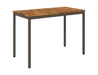 vidaXL Tuindiner tafel Natuurlijk en Koffie 108,5 x 55 x 75 cm