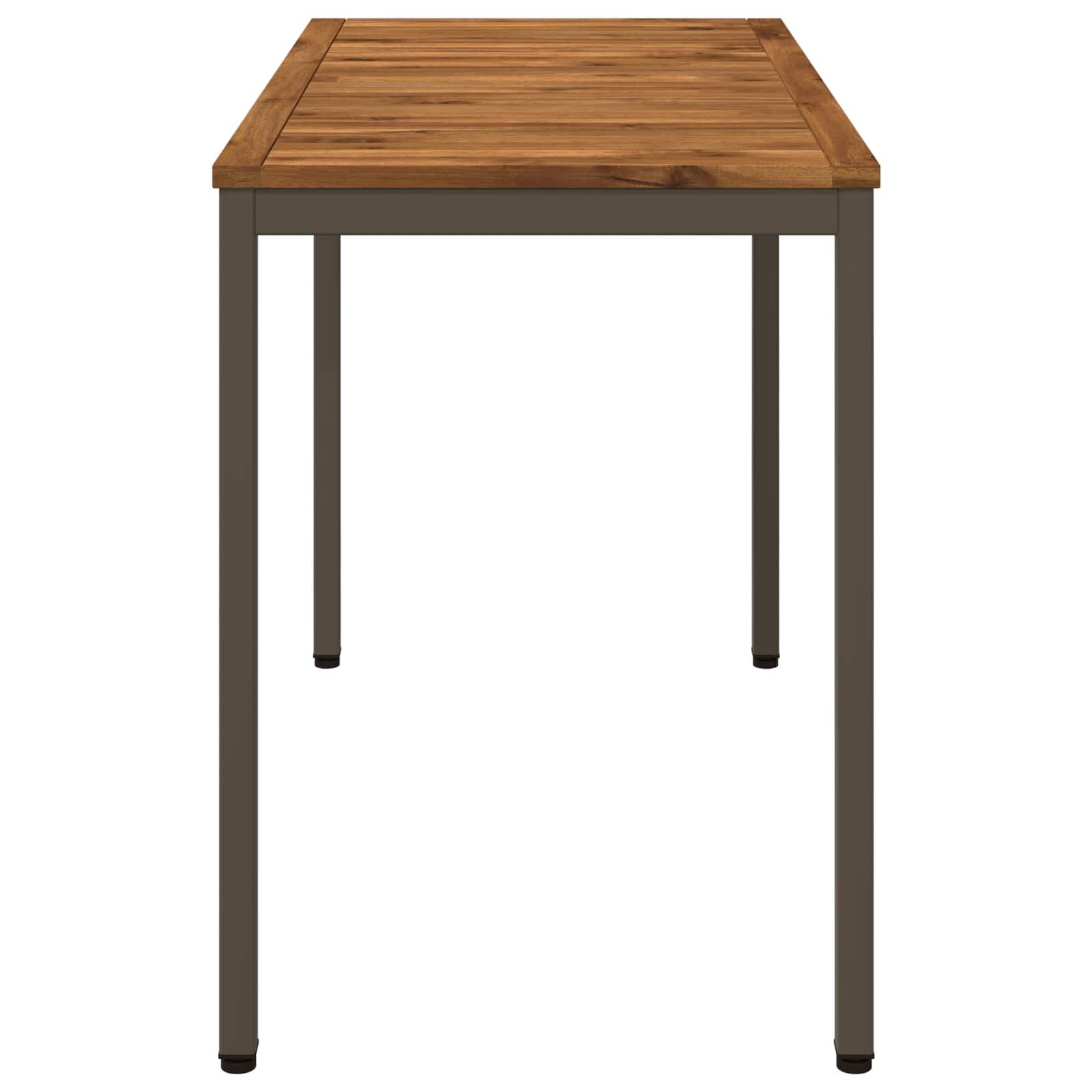 vidaXL Tuindiner tafel Natuurlijk en Koffie 108,5 x 55 x 75 cm