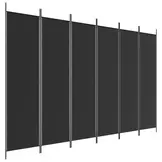 vidaXL Kamerscherm met 6 panelen 300x200 cm stof zwart