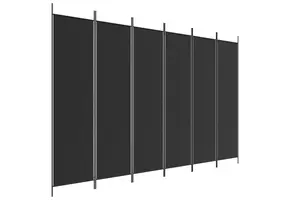 Kamerscherm met 6 panelen - 300x200 cm - Zwart - 34% Korting