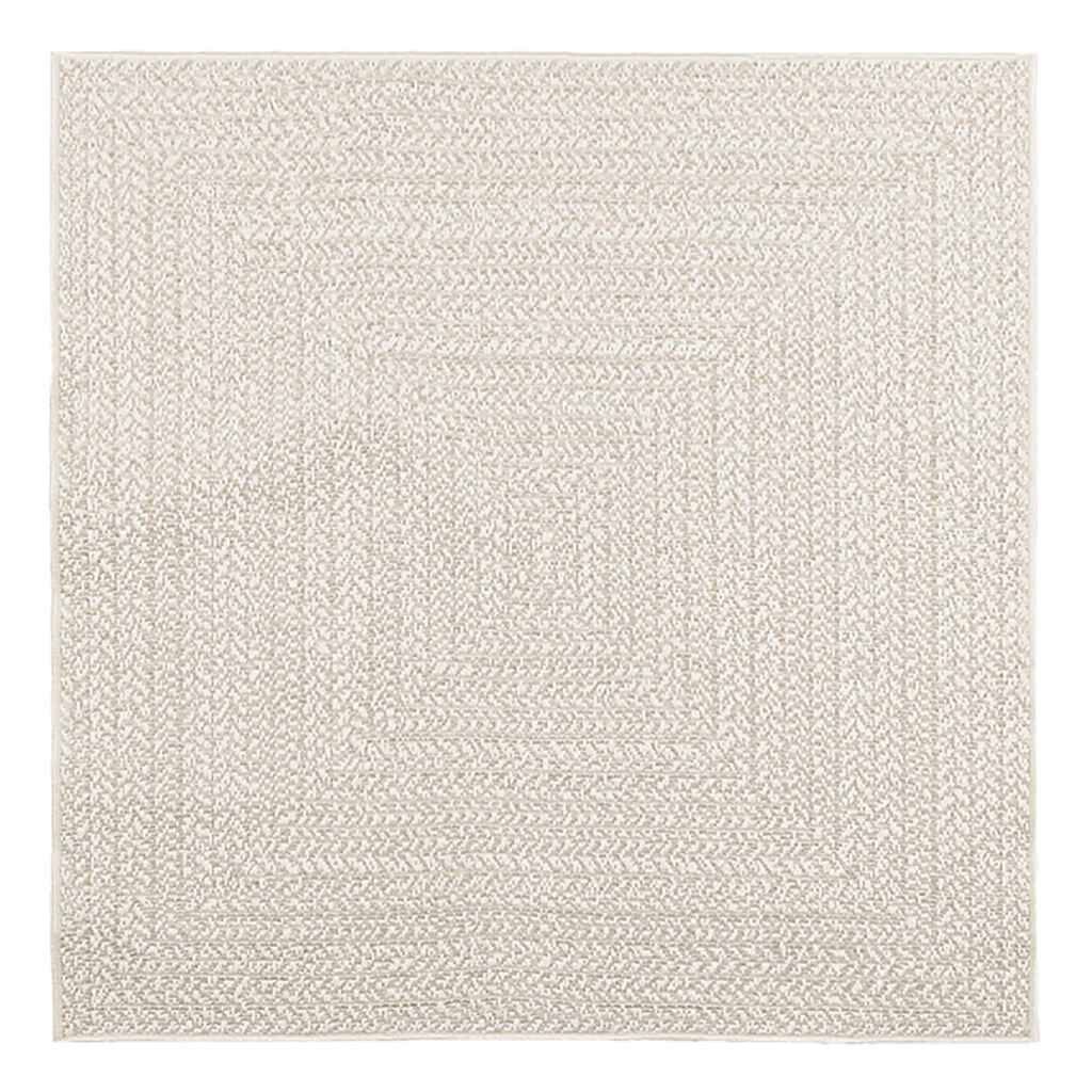 vidaXL Vloerkleed ZIZUR room binnen en buiten 120x120 cm jute look