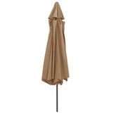 vidaXL Parasol met metalen paal 390 cm taupe