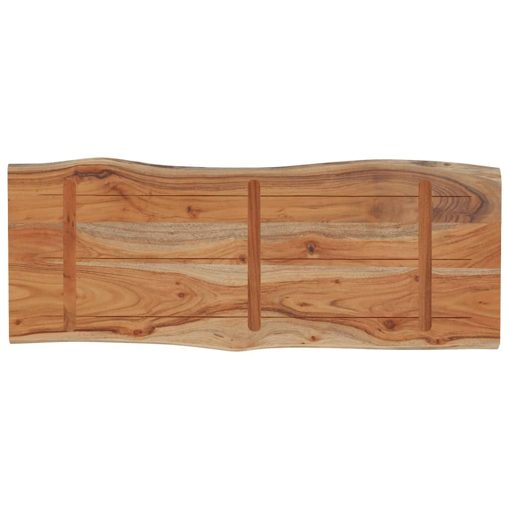 vidaXL Tafelblad rechthoekig natuurlijke rand 80x40x2,5 cm acaciahout