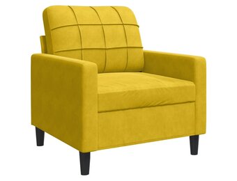 vidaXL Fauteuil 60 cm fluweel geel
