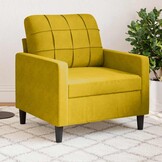 vidaXL Fauteuil 60 cm fluweel geel