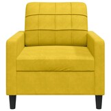 vidaXL Fauteuil 60 cm fluweel geel